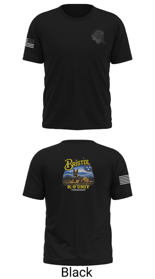 Old School Cotton Feel Shirt, Bristol Tennessee Police Department K9 Unit, Police, Teamtime, Team time, sublimation, custom sports apparel, team uniforms, spirit wear, spiritwear, sports uniforms, custom shirts, team store, custom team store, fundraiser sports, apparel fundraiser