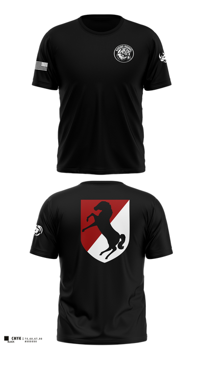 White Platoon Raging RhinosUs Army Short Sleeve Performance Shirt - 1