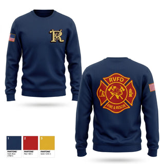 Crew Neck Sweatshirt, Runge Volunteer Fire Department, Fire Department, Teamtime, Team time, sublimation, custom sports apparel, team uniforms, spirit wear, spiritwear, sports uniforms, custom shirts, team store, custom team store, fundraiser sports, apparel fundraiser