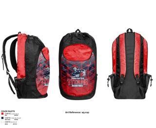 Gear Bag, Tampa Bay Tech Titans Basketball, Men's Basketball, Teamtime, Team time, sublimation, custom sports apparel, team uniforms, spirit wear, spiritwear, sports uniforms, custom shirts, team store, custom team store, fundraiser sports, apparel fundraiser