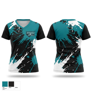 Womens Short Sleeve Vneck Shirt, Webster/Siren Storm, Softball, Teamtime, Team time, sublimation, custom sports apparel, team uniforms, spirit wear, spiritwear, sports uniforms, custom shirts, team store, custom team store, fundraiser sports, apparel fundraiser
