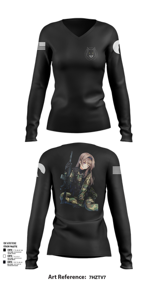 Womens Long Sleeve Vneck Shirt, The House of Wolves, , Teamtime, Team time, sublimation, custom sports apparel, team uniforms, spirit wear, spiritwear, sports uniforms, custom shirts, team store, custom team store, fundraiser sports, apparel fundraiser
