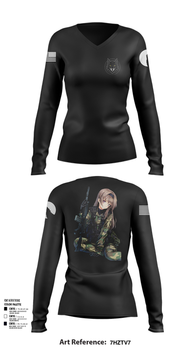 The House of Wolves 15600458 Women's Long Sleeve V-neck Shirt - 24