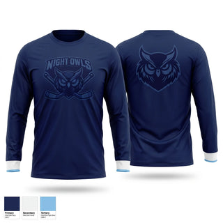 Long Sleeve Performance Shirt, Night Owls, Ice Hockey, Teamtime, Team time, sublimation, custom sports apparel, team uniforms, spirit wear, spiritwear, sports uniforms, custom shirts, team store, custom team store, fundraiser sports, apparel fundraiser