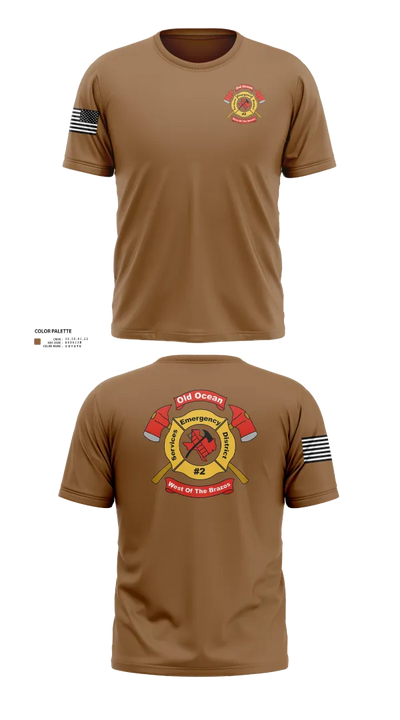 Old Ocean Fire Department 97753494 Short Sleeve Performance Shirt - 21
