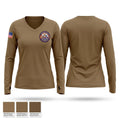 USS NEB GOLD TIGER CRUISE 27 Women's Long Sleeve V-neck Shirt - 1