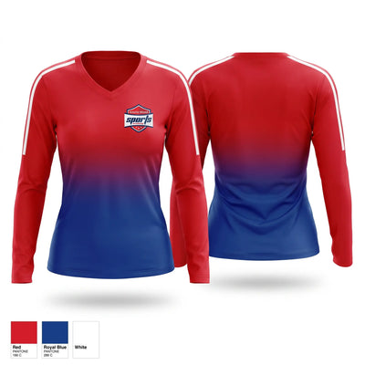 SWSA Women's Long Sleeve V-neck Shirt - 1