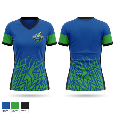 Mt View Thunder Women's Short Sleeve V-neck Shirt - 1
