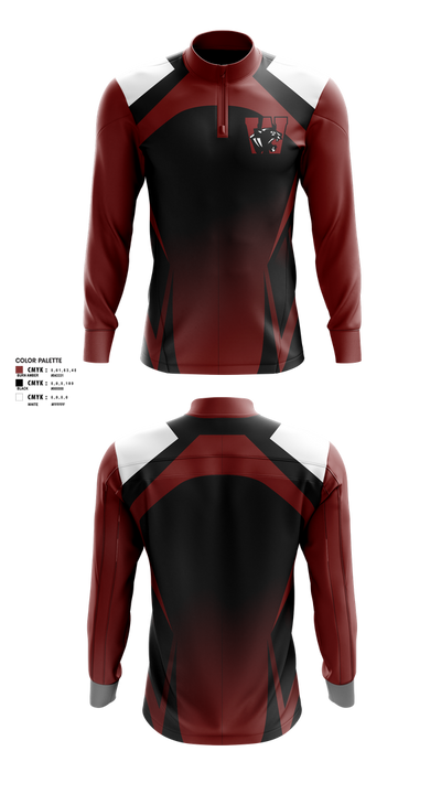 Watervliet High School Basketball 18255749 Quarter Zip Jacket - 100