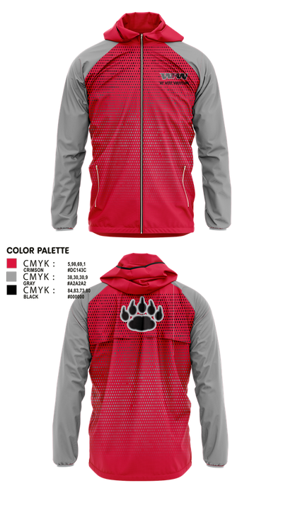 WF WEST WRESTLING 59688358 Windbreaker - 2