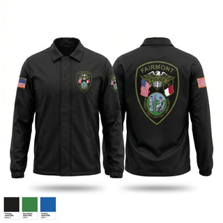 Windbreaker, Fairmont Police Department, Police, Teamtime, Team time, sublimation, custom sports apparel, team uniforms, spirit wear, spiritwear, sports uniforms, custom shirts, team store, custom team store, fundraiser sports, apparel fundraiser