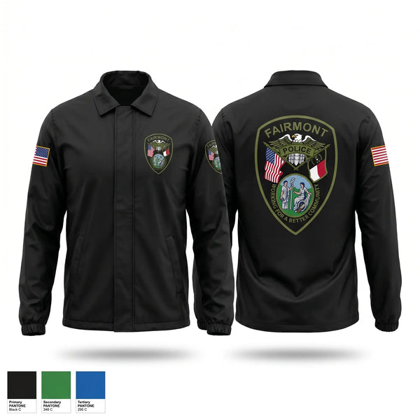 Windbreaker, Fairmont Police Department, Police, Teamtime, Team time, sublimation, custom sports apparel, team uniforms, spirit wear, spiritwear, sports uniforms, custom shirts, team store, custom team store, fundraiser sports, apparel fundraiser