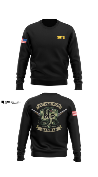 Crew Neck Sweatshirt, 410TH Military Police Mambas, Army, Teamtime, Team time, sublimation, custom sports apparel, team uniforms, spirit wear, spiritwear, sports uniforms, custom shirts, team store, custom team store, fundraiser sports, apparel fundraiser