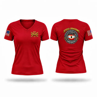 Womens Short Sleeve Vneck Shirt, 2-82 FAR, 1CD DIVARTY, SPUR, Army, Teamtime, Team time, sublimation, custom sports apparel, team uniforms, spirit wear, spiritwear, sports uniforms, custom shirts, team store, custom team store, fundraiser sports, apparel fundraiser