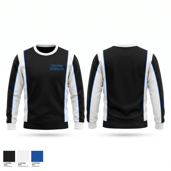 Crew Neck Sweatshirt, Carolina Darkhorse, Baseball, Teamtime, Team time, sublimation, custom sports apparel, team uniforms, spirit wear, spiritwear, sports uniforms, custom shirts, team store, custom team store, fundraiser sports, apparel fundraiser