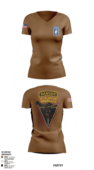 Womens Short Sleeve Vneck Shirt, Meerkats 173rd, Army, Teamtime, Team time, sublimation, custom sports apparel, team uniforms, spirit wear, spiritwear, sports uniforms, custom shirts, team store, custom team store, fundraiser sports, apparel fundraiser