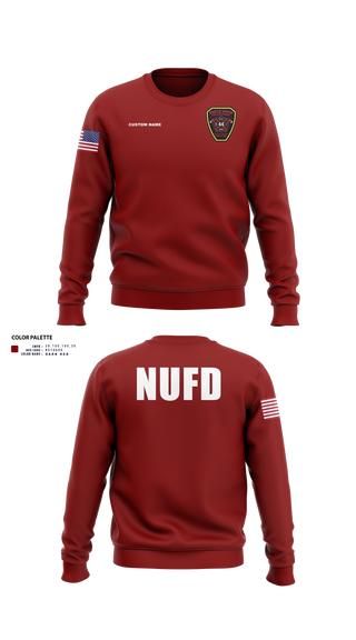 Crew Neck Sweatshirt, North Union TWP VFD, Fire Department, Teamtime, Team time, sublimation, custom sports apparel, team uniforms, spirit wear, spiritwear, sports uniforms, custom shirts, team store, custom team store, fundraiser sports, apparel fundraiser