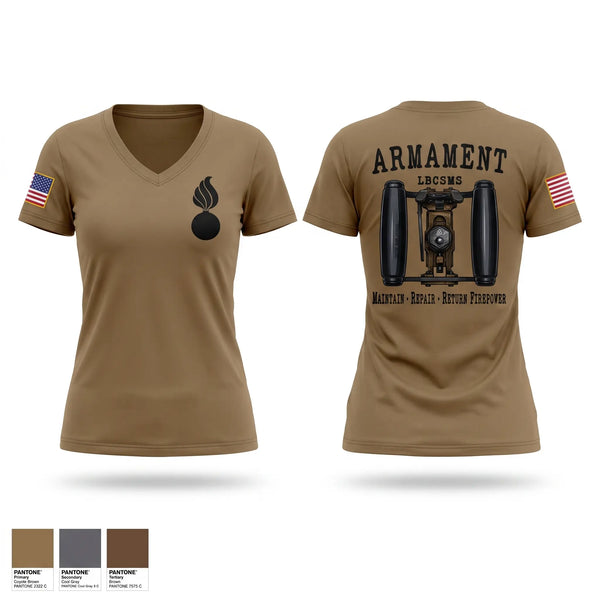 Womens Short Sleeve Vneck Shirt, Armament LBCSMS, National Guard, Teamtime, Team time, sublimation, custom sports apparel, team uniforms, spirit wear, spiritwear, sports uniforms, custom shirts, team store, custom team store, fundraiser sports, apparel fundraiser