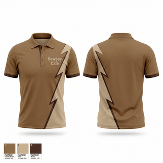 Short Sleeve Performance Polo, Cowboy Cafe, Spirit Store, Teamtime, Team time, sublimation, custom sports apparel, team uniforms, spirit wear, spiritwear, sports uniforms, custom shirts, team store, custom team store, fundraiser sports, apparel fundraiser