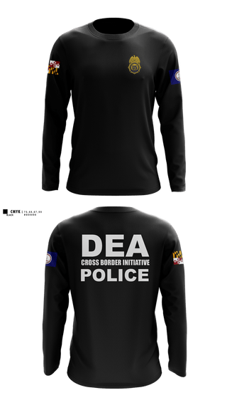 Long Sleeve Performance Shirt, DEA DC 45, Police, Teamtime, Team time, sublimation, custom sports apparel, team uniforms, spirit wear, spiritwear, sports uniforms, custom shirts, team store, custom team store, fundraiser sports, apparel fundraiser