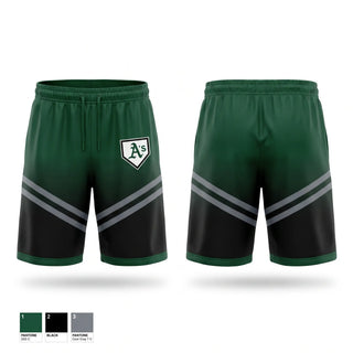 Athletic Shorts With Pockets, Quad City A's, Baseball, Teamtime, Team time, sublimation, custom sports apparel, team uniforms, spirit wear, spiritwear, sports uniforms, custom shirts, team store, custom team store, fundraiser sports, apparel fundraiser