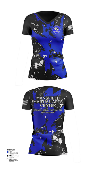 Womens Short Sleeve Vneck Shirt, Mansfield Martial Arts Center, , Teamtime, Team time, sublimation, custom sports apparel, team uniforms, spirit wear, spiritwear, sports uniforms, custom shirts, team store, custom team store, fundraiser sports, apparel fundraiser