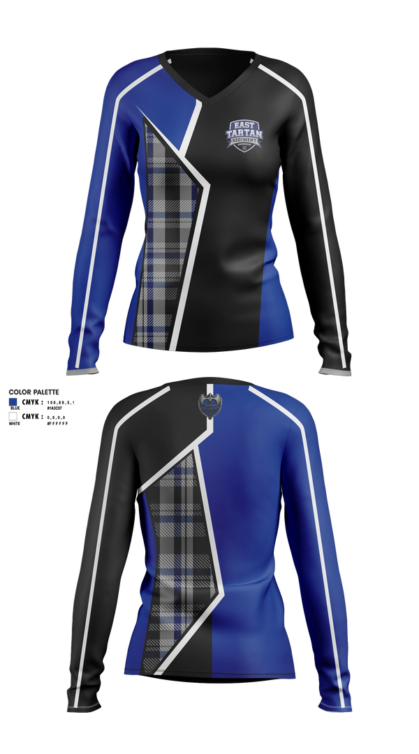 Womens Long Sleeve Vneck Shirt, East Senior High School Band, Spirit Store, Teamtime, Team time, sublimation, custom sports apparel, team uniforms, spirit wear, spiritwear, sports uniforms, custom shirts, team store, custom team store, fundraiser sports, apparel fundraiser