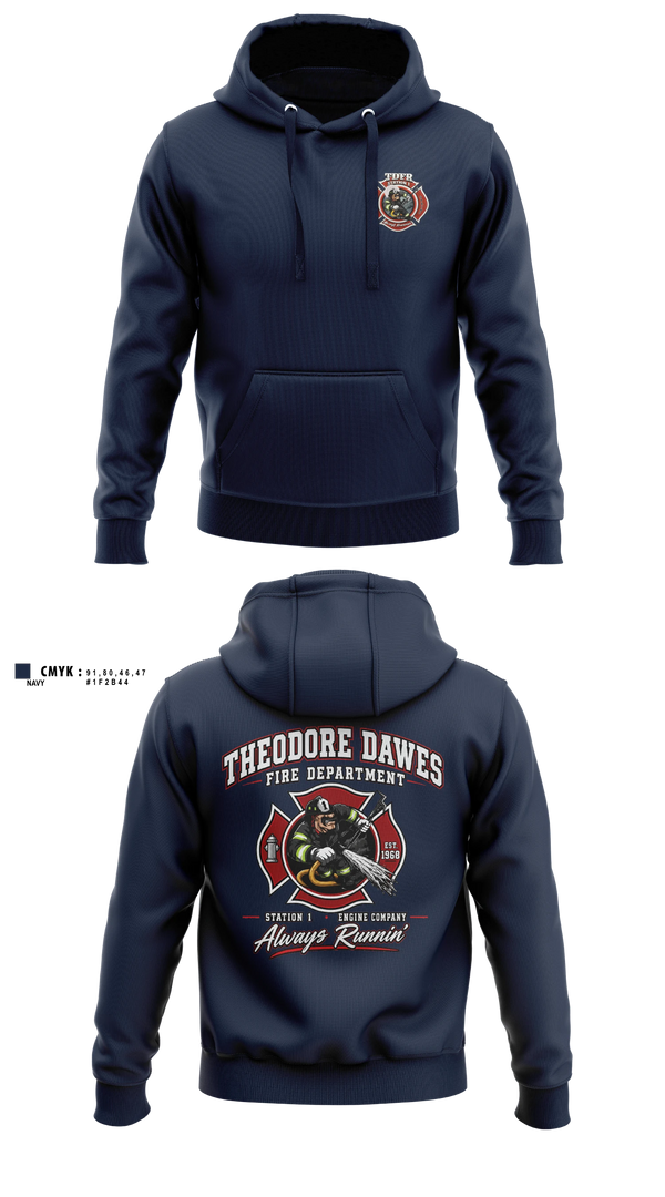 Hoodie, Theodore-Dawes Fire Rescue, Fire Department, Teamtime, Team time, sublimation, custom sports apparel, team uniforms, spirit wear, spiritwear, sports uniforms, custom shirts, team store, custom team store, fundraiser sports, apparel fundraiser