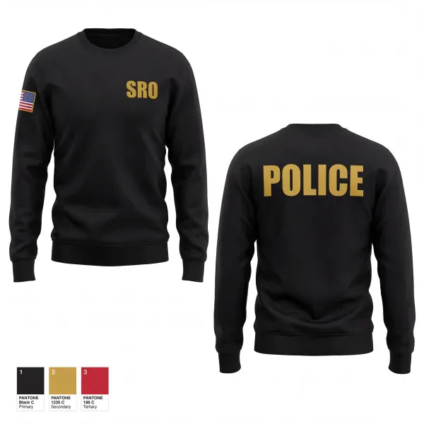 Crew Neck Sweatshirt, School Resource Officer, Police, Teamtime, Team time, sublimation, custom sports apparel, team uniforms, spirit wear, spiritwear, sports uniforms, custom shirts, team store, custom team store, fundraiser sports, apparel fundraiser