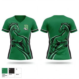 Womens Short Sleeve Vneck Shirt, Banning High School Softball, Softball, Teamtime, Team time, sublimation, custom sports apparel, team uniforms, spirit wear, spiritwear, sports uniforms, custom shirts, team store, custom team store, fundraiser sports, apparel fundraiser