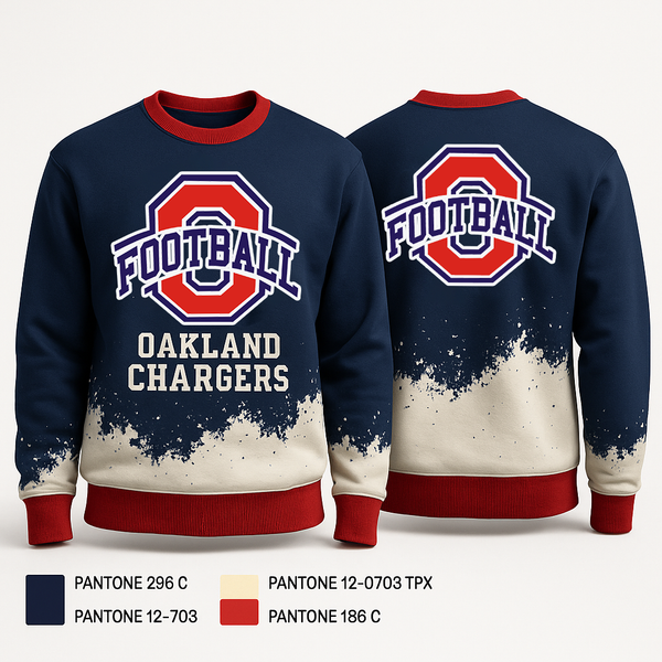 Crew Neck Sweatshirt, Oakland Chargers, , Teamtime, Team time, sublimation, custom sports apparel, team uniforms, spirit wear, spiritwear, sports uniforms, custom shirts, team store, custom team store, fundraiser sports, apparel fundraiser