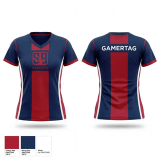 Womens Short Sleeve Vneck Shirt, Sturgeon Bay High School, E-Sports, Teamtime, Team time, sublimation, custom sports apparel, team uniforms, spirit wear, spiritwear, sports uniforms, custom shirts, team store, custom team store, fundraiser sports, apparel fundraiser