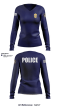 Otoe-Missouria Police Department  Women's Long Sleeve V-neck Shirt - 3