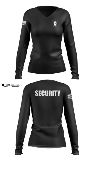 Womens Long Sleeve Vneck Shirt, APEX PROTECTION & INVESTIGATIONS GROUP, Police, Teamtime, Team time, sublimation, custom sports apparel, team uniforms, spirit wear, spiritwear, sports uniforms, custom shirts, team store, custom team store, fundraiser sports, apparel fundraiser
