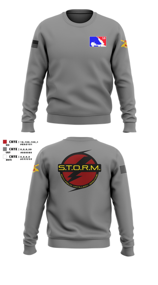 Crew Neck Sweatshirt, H2F STORM, Army, Teamtime, Team time, sublimation, custom sports apparel, team uniforms, spirit wear, spiritwear, sports uniforms, custom shirts, team store, custom team store, fundraiser sports, apparel fundraiser