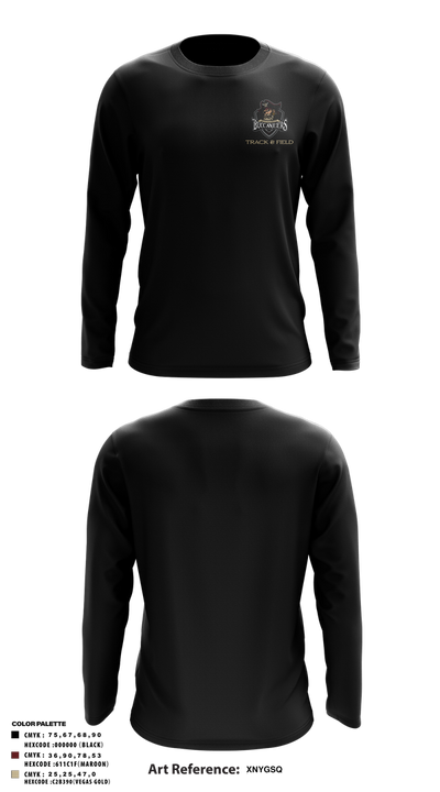 Bellflower high school Track & Field 82786723 Long Sleeve Performance Shirt 3