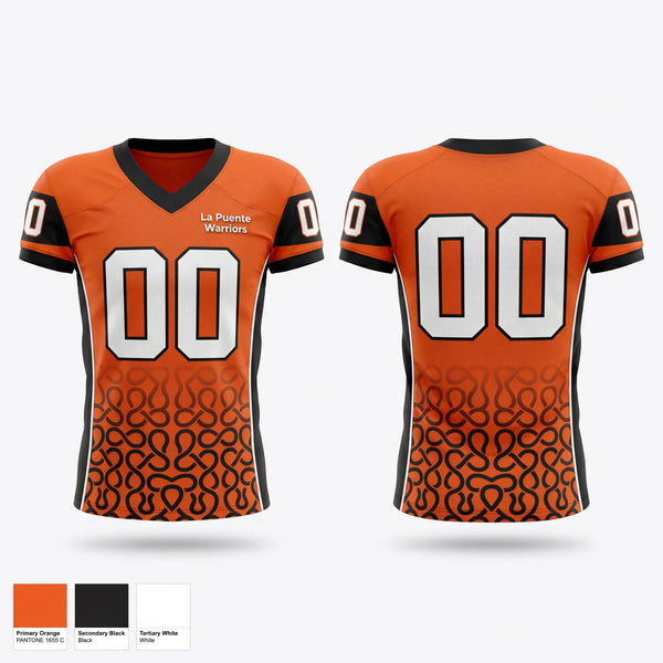Football Jersey, La Puente Warriors, , Teamtime, Team time, sublimation, custom sports apparel, team uniforms, spirit wear, spiritwear, sports uniforms, custom shirts, team store, custom team store, fundraiser sports, apparel fundraiser