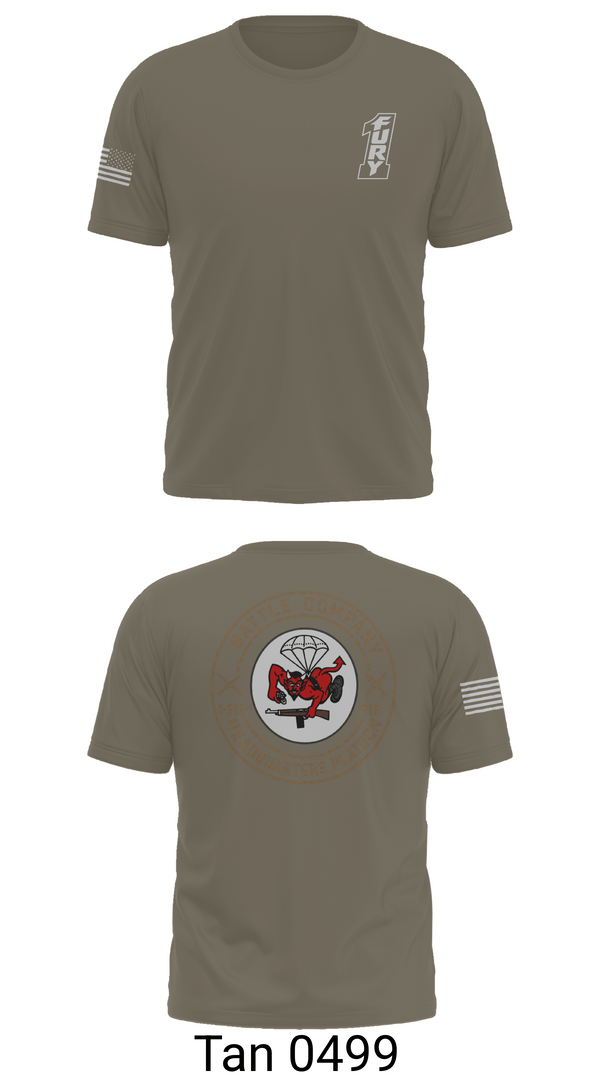 Short Sleeve Performance Shirt, BATTLE COMPANY 1-508PIR, Army, Teamtime, Team time, sublimation, custom sports apparel, team uniforms, spirit wear, spiritwear, sports uniforms, custom shirts, team store, custom team store, fundraiser sports, apparel fundraiser