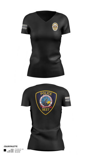 Womens Short Sleeve Vneck Shirt, Chillicothe Police, Police, Teamtime, Team time, sublimation, custom sports apparel, team uniforms, spirit wear, spiritwear, sports uniforms, custom shirts, team store, custom team store, fundraiser sports, apparel fundraiser
