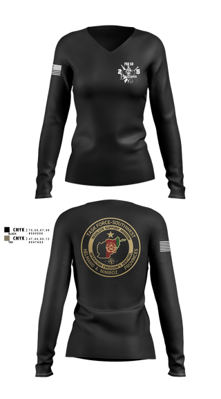 Womens Long Sleeve Vneck Shirt, V2/5, Marines, Teamtime, Team time, sublimation, custom sports apparel, team uniforms, spirit wear, spiritwear, sports uniforms, custom shirts, team store, custom team store, fundraiser sports, apparel fundraiser