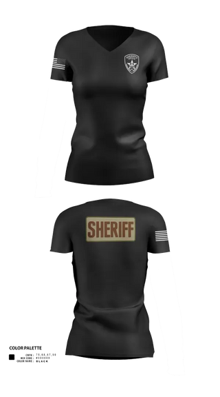 Womens Short Sleeve Vneck Shirt, Sheriff Emergency Response Team, Police, Teamtime, Team time, sublimation, custom sports apparel, team uniforms, spirit wear, spiritwear, sports uniforms, custom shirts, team store, custom team store, fundraiser sports, apparel fundraiser