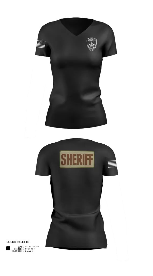 Womens Short Sleeve Vneck Shirt, Sheriff Emergency Response Team, Police, Teamtime, Team time, sublimation, custom sports apparel, team uniforms, spirit wear, spiritwear, sports uniforms, custom shirts, team store, custom team store, fundraiser sports, apparel fundraiser