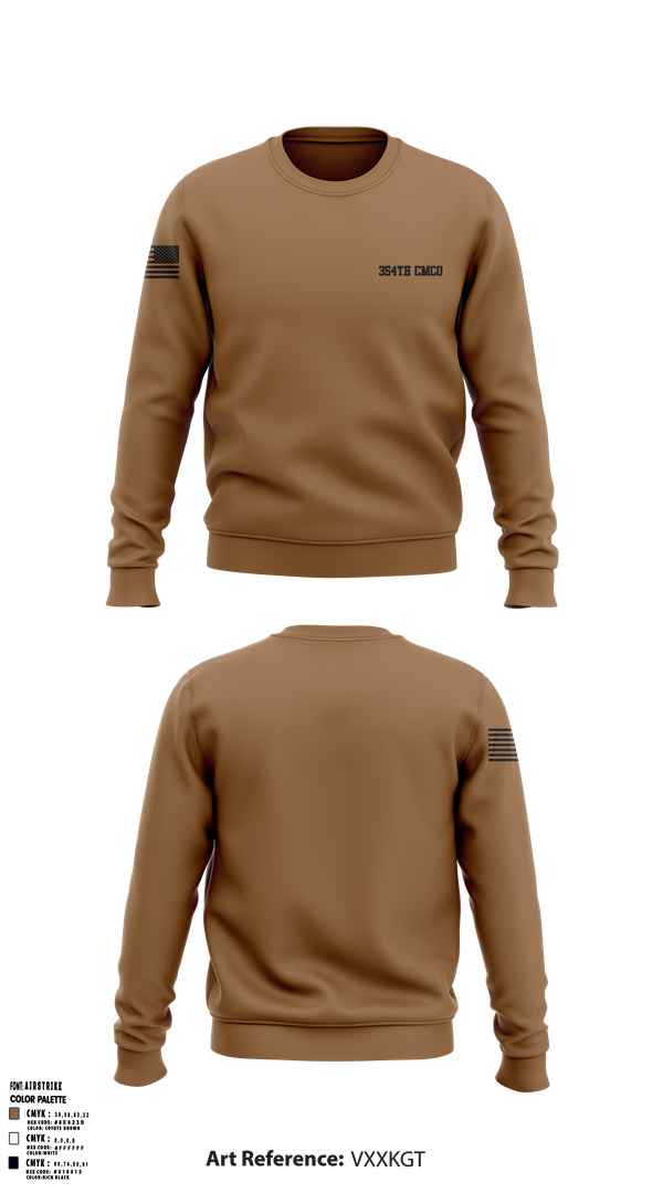 Crew Neck Sweatshirt, 354th CMCO, , Teamtime, Team time, sublimation, custom sports apparel, team uniforms, spirit wear, spiritwear, sports uniforms, custom shirts, team store, custom team store, fundraiser sports, apparel fundraiser