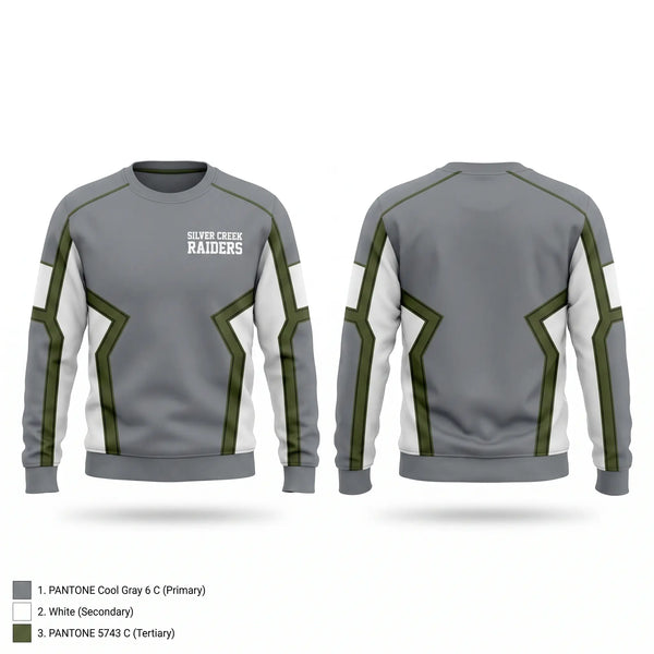 Crew Neck Sweatshirt, Silver Creek Raiders, Tennis, Teamtime, Team time, sublimation, custom sports apparel, team uniforms, spirit wear, spiritwear, sports uniforms, custom shirts, team store, custom team store, fundraiser sports, apparel fundraiser