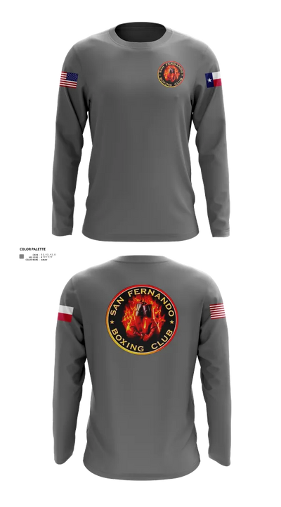 San Fernando Boxing Club 92427997 Long Sleeve Performance Shirt 50