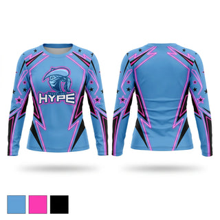 Long Sleeve Performance Shirt, Texas Hype, Softball, Teamtime, Team time, sublimation, custom sports apparel, team uniforms, spirit wear, spiritwear, sports uniforms, custom shirts, team store, custom team store, fundraiser sports, apparel fundraiser