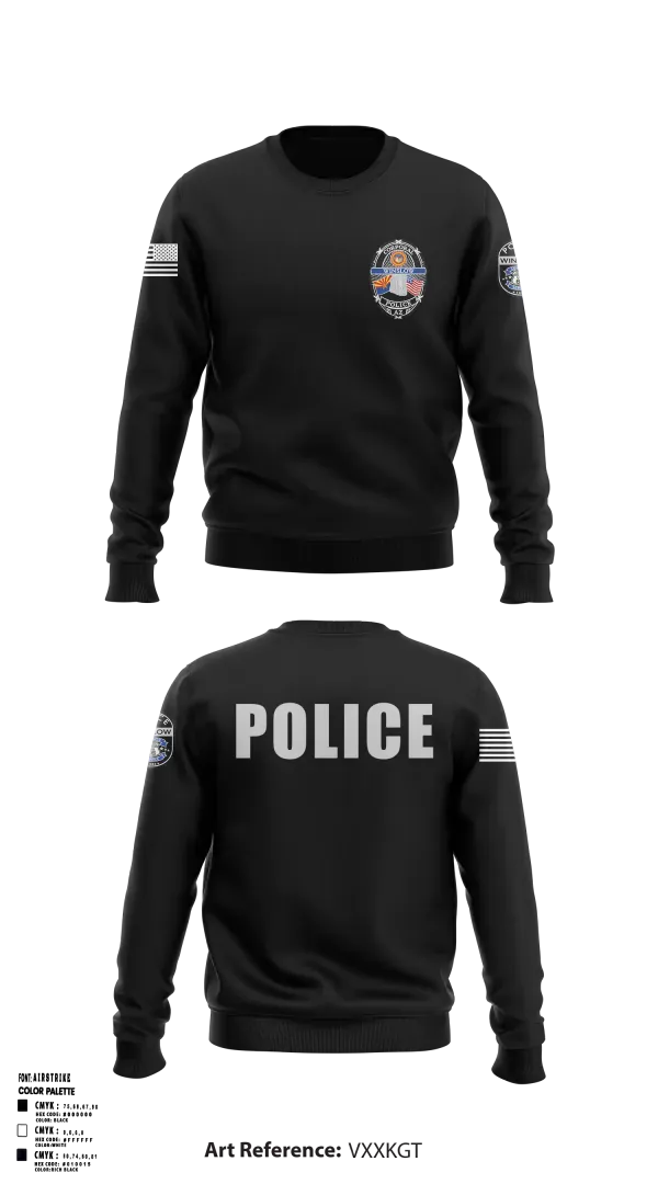 Crew Neck Sweatshirt, Winslow Police Department, Police, Teamtime, Team time, sublimation, custom sports apparel, team uniforms, spirit wear, spiritwear, sports uniforms, custom shirts, team store, custom team store, fundraiser sports, apparel fundraiser
