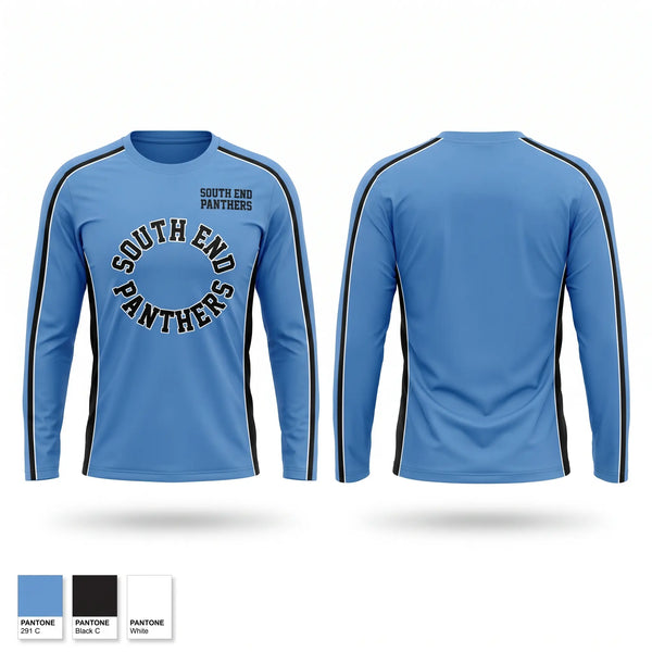 Long Sleeve Performance Shirt, South End Panthers, Baseball, Teamtime, Team time, sublimation, custom sports apparel, team uniforms, spirit wear, spiritwear, sports uniforms, custom shirts, team store, custom team store, fundraiser sports, apparel fundraiser