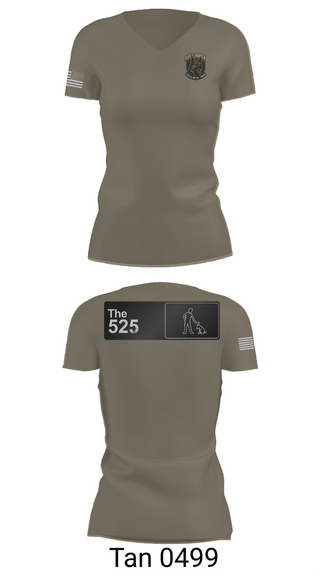 Womens Short Sleeve Vneck Shirt, 525th MWD DET, Army, Teamtime, Team time, sublimation, custom sports apparel, team uniforms, spirit wear, spiritwear, sports uniforms, custom shirts, team store, custom team store, fundraiser sports, apparel fundraiser
