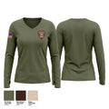 Fannin county court services Women's Long Sleeve V-neck Shirt - 1